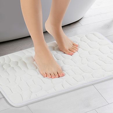 Memory Foam Ultra Soft Non-slip Water Absorbent Quick Dry Bathroom Mats, 16" X 24"