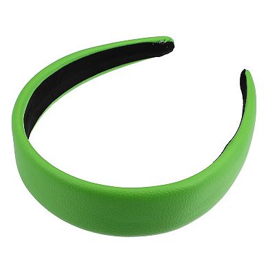 Faux Leather Headband Hairband For Women 1.6 Inch Wide