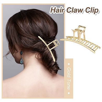 4.5 Inch Women Medium Metal Hair Claw Hair Barrettes Clips Arc Shaped Line Claw