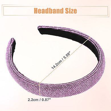 Simplicity Rhinestone Wide-brimmed Headband 5.59"x0.87" For Women