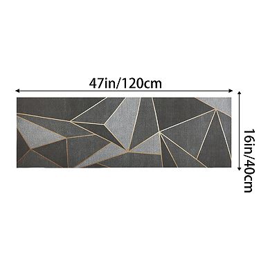 Geometric Modern Kitchen Rug, Non-slip Kitchen Runner Rug, 16" X 47"