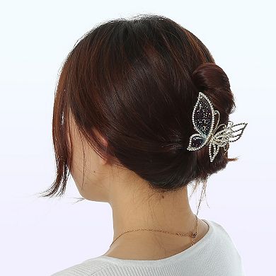Rhinestone Butterfly Hair Clips Barrettes Hair Clips for Women Girls Purple