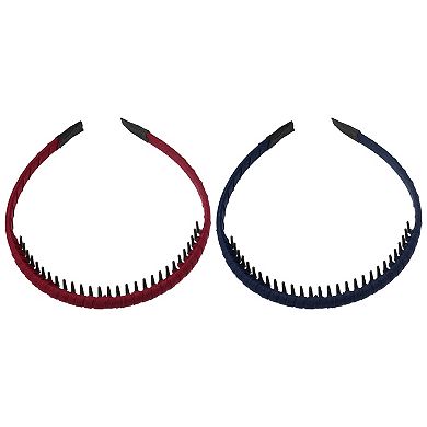 4Pcs Women Teeth Comb Headbands Hair Hoop Wine Red Black Blue Navy Blue