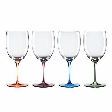 Oneida Colorful Base Wine Glasses 4-piece Set