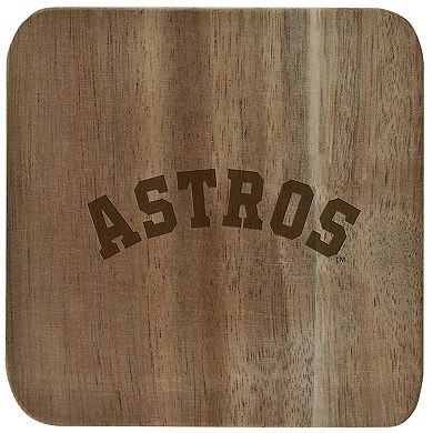 The Memory Company Houston Astros 6-Pack Acacia Wood Coaster Set