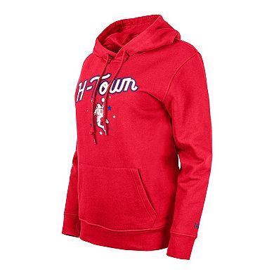 Women's New Era Red Houston Rockets 2023/24 City Edition Pullover Hoodie