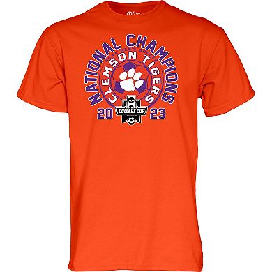 Unisex Blue 84  Orange Clemson Tigers 2023 NCAA Men's Soccer National Champions T-Shirt
