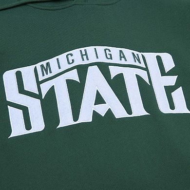 Men's Mitchell & Ness  Green Michigan State Spartans 125th Basketball Anniversary Team Origins Pullover Hoodie