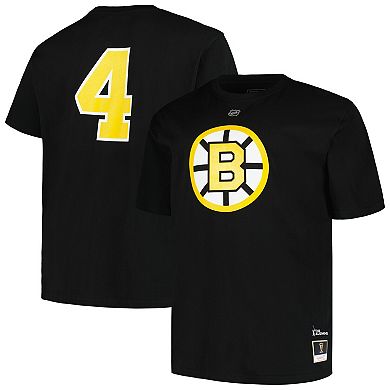 Men's Mitchell & Ness Bobby Orr Black Boston Bruins Big & Tall Name & Number T-Shirt