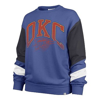 Women's '47 Blue Oklahoma City Thunder 2023/24 City Edition Nova Crew Sweatshirt