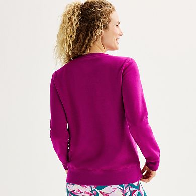 Petite Tek Gear® Ultrasoft Fleece Crewneck Pullover