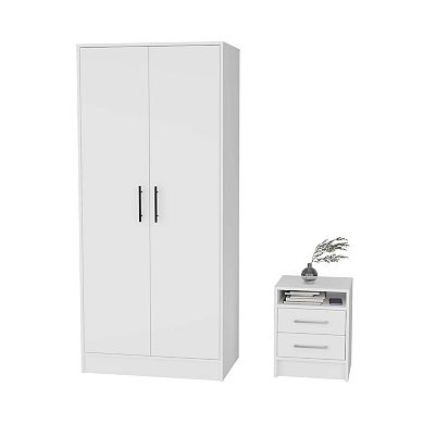 Solon 2 Piece Bedroom Set, White