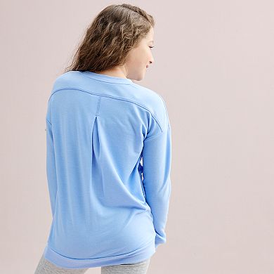 Girls 7-20 Tek Gear® Tuck Back Crewneck Sweatshirt in Regular & Plus Size