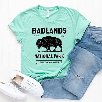 Vintage Badlands National Park Short Sleeve Graphic Tee