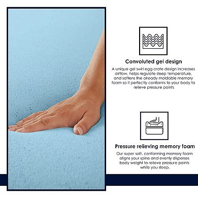 Continental Sleep, 1-inch Gel Memory Foam Mattress Topper.