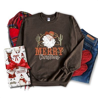 Cactus Western Santa Sweatshirt