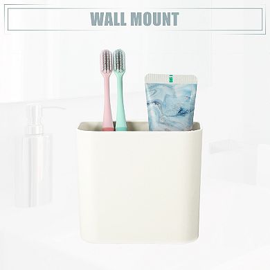 Wall Mount Toothbrush Holder Stand For Bathroom For Toothbrush Toothpaste