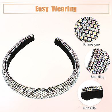 Simplicity Rhinestone Wide-brimmed Headband Assorted Color 5.59"x0.87" For Women