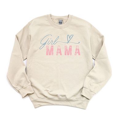 Girl Mama Heart Colorful Sweatshirt