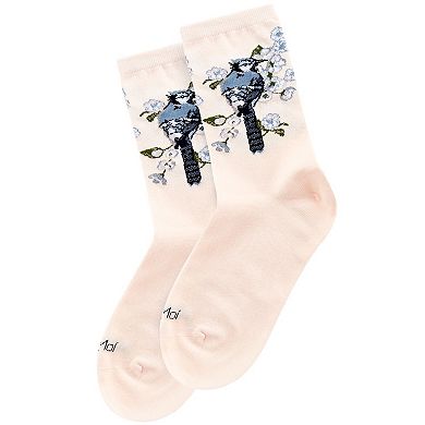 Women's Blue Bird Limited Edition Cotton Blend Crew Sock