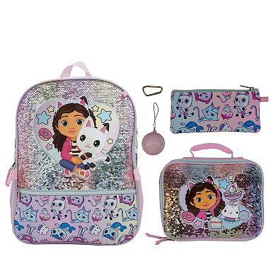 5-Piece Gabby's Dollhouse Backpack Set