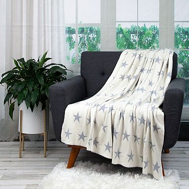 Gray Transitional Style Knitted Throw Blanket 52" x 70"