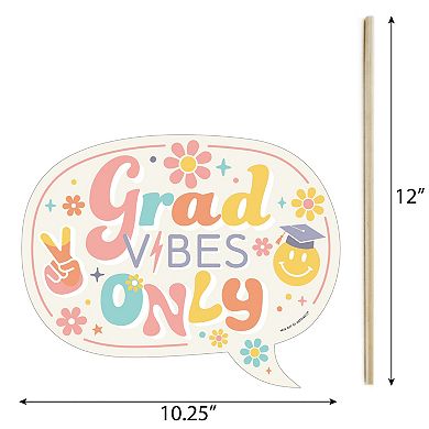 Big Dot Of Happiness Funny Groovy Grad Hippie Graduation Party Photo Booth Props Kit 10 Piece