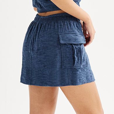 Juniors' SO® Doublecloth Cargo Skirt