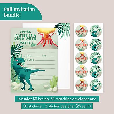 Rileys & Co. Party Invitation Cards For Boys & Girls With Envelopes & Bonus Stickers