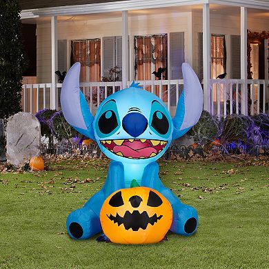 Disney's Lilo & Stitch Halloween Stitch with Jack-O'-Lantern Inflatable Outdoor Decor