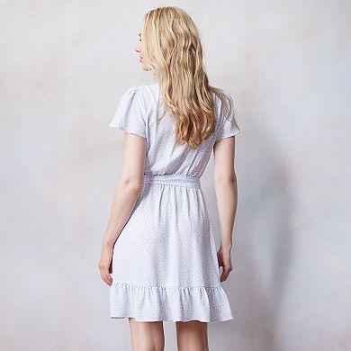 Women's LC Lauren Conrad Flutter Sleeve Wrap Dress