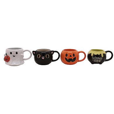 Celebrate Together™ Halloween Ghost, Black Cat, Jack-o-Lantern, & Cauldron Stacking Mugs