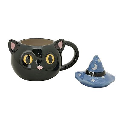 Celebrate Together™ Halloween Lidded Figural Wizard Cat Mug