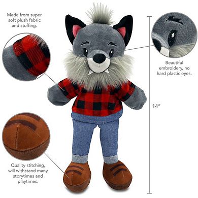 14 Inch Sharewood Forest Friends Puppet - Walter The Wolf