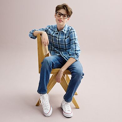 Boys 8-20 Sonoma Goods For Life® Perfect Length Button Up Shirt in Regular & Husky