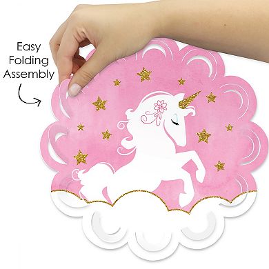 Big Dot Of Happiness Rainbow Unicorn Magical Baby Shower & Birthday Party Chargers 12 Ct