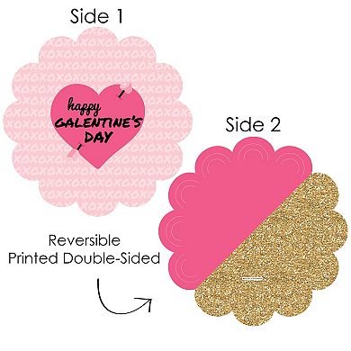 Big Dot Of Happiness Be My Galentine Valentine's Day Round Table Decor Paper Chargers For 12