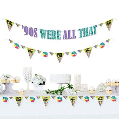 Big Dot Of Happiness 90's Throwback - 1990's Party Letter Banner Decor - '90's Were All That