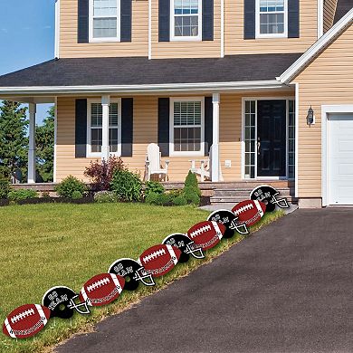 Big Dot of Happiness Homecoming - Lawn Decor - Outdoor Football Themed Yard Decor - 10 Pc