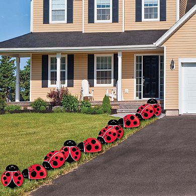 Big Dot of Happiness Happy Little Ladybug - Lawn Decor - Outdoor Party Yard Decor - 10 Pc