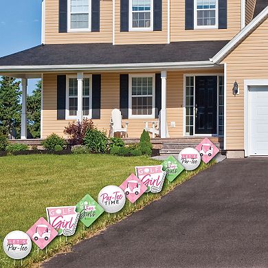Big Dot of Happiness Golf Girl Pink Birthday or Baby Shower Yard Decorations 10 Pc