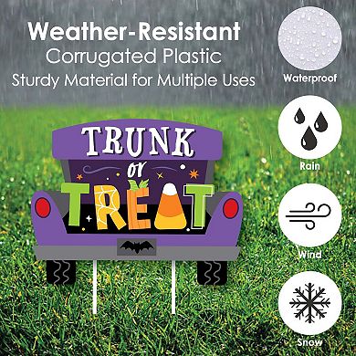 Big Dot of Happiness Trunk or Treat Lawn Outdoor Halloween Car Parade Party Yard Decor 10 Pc