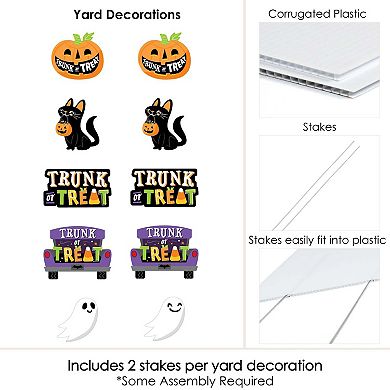 Big Dot of Happiness Trunk or Treat Lawn Outdoor Halloween Car Parade Party Yard Decor 10 Pc