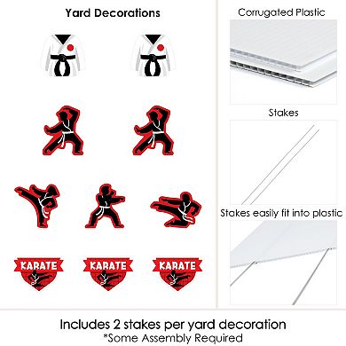 Big Dot of Happiness Karate Master Lawn Outdoor Martial Arts Birthday Party Yard Decor 10 Pc