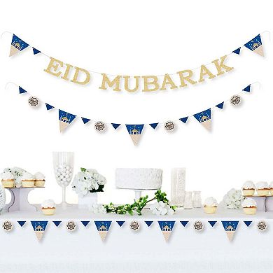 Big Dot Of Happiness Ramadan Letter Banner Decor 36 Cutouts Gold Glitter Eid Mubarak Letters