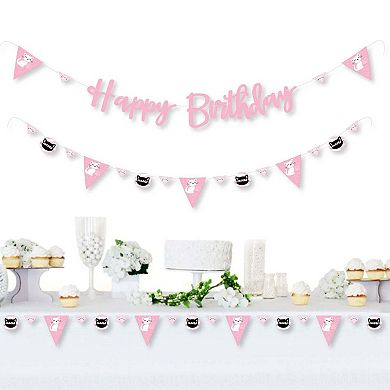 Big Dot Of Happiness Purr-fect Kitty Cat - Kitten Party Letter Banner Decor - Happy Birthday