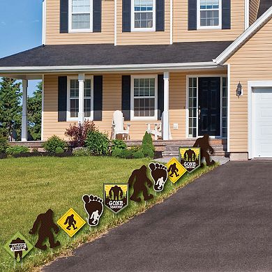 Big Dot of Happiness Sasquatch Crossing - Lawn Decor - Outdoor Party Yard Decor - 10 Pc