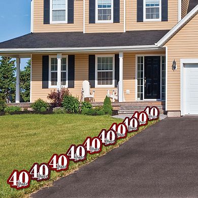 Big Dot of Happiness We Still Do 40th Wedding Anniversary Lawn Outdoor Party Yard Decor 10 Pc