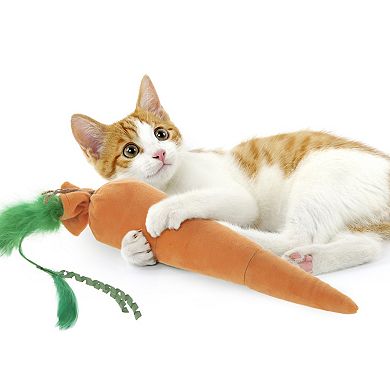 SmartyKat Kolossal Karrot Plush Catnip Kicker Cat Toy