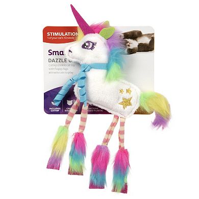 SmartyKat Dazzle Unicorn Plush Crinkle Catnip Cat Toy